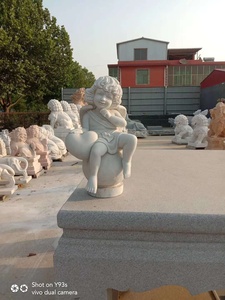 Statua in marmo stile occidentale piccola scultura di <span class=keywords><strong>angelo</strong></span> seduto - Product Image 2