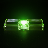 Vente en gros usine – Base LED vierge en verre K9 poli personnalisé avec lumière colorée pour la lithothérapie