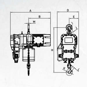 Palan électrique 5T mécanisme d'entraînement à chaîne à faible entretien pour les opérations minières BT4 palan à chaîne électrique antidéflagrant - Product Image 3
