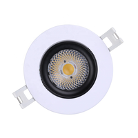 Downlight encastré LED 24V DC RGBW CCT blanc réglable, finition or, 8W, dimmable DALI ou PWM KNX pour l'éclairage du salon