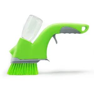 Kunststoff grün Auto Reiniger Spray Scrub Fenster bürste, Wasserabgabe Reinigungs bürste