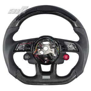 <span class=keywords><strong>Volant</strong></span> personnalisé <span class=keywords><strong>Audi</strong></span> <span class=keywords><strong>RS6</strong></span> RS4 sport en fibre de carbone, cuir lisse, LED personnalisables - Product Image 1