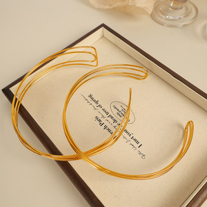 Minimalist C Shape <b>Necklace</b> Zinc Alloy Women's Jewelry Party Fashion Accessory - Product Image 2