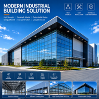 Bâtiment d'entrepôt logistique préfabriqué en acier moderne sur mesure avec baies de chargement pour applications d'atelier, de centre commercial et de salle de sport