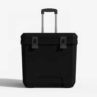 38L en plastique extérieur isolé chariot glacière boîte pique-nique Portable Ice Hard Cooler coffre