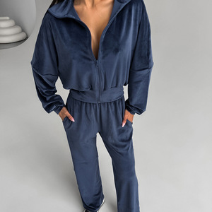2024 nouveau survêtement <span class=keywords><strong>pantalon</strong></span> ensembles décontracté printemps automne survêtement survêtement femmes à capuche haut <span class=keywords><strong>velours</strong></span> survêtements <span class=keywords><strong>pantalon</strong></span> 2 pièces ensemble - Product Image 4