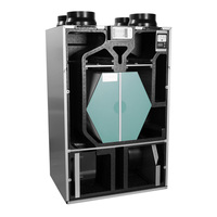 Échangeur de chaleur en plastique à haute efficacité, ventilateur de récupération de chaleur mural