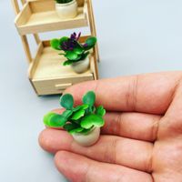 Model Tanaman Mini Rumah Boneka Plastik 3CM X 2.5CM Simulasi Bunga Jadi Kecil Bunga Rontok