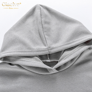 Sudadera con capucha sin mangas pantalones cortos de dos piezas pantalones cortos de Color sólido deporte 2 piezas de mujer ropa - Product Image 5