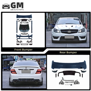 Nouveau kit carrosserie de pare-chocs arrière <span class=keywords><strong>AMG</strong></span> <span class=keywords><strong>C63</strong></span> pour <span class=keywords><strong>Mercedes</strong></span>-Benz Classe C <span class=keywords><strong>W204</strong></span> Facelift, état neuf - Product Image 2