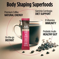 Disponible en Usine 100 % Naturel Brûleur de Graisse Premium Champignon Garcinia Ginseng Vitamines B Poudre de Café Minceur