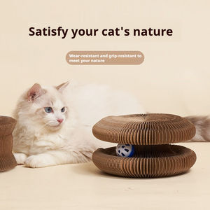 Interactive Magic Foldable Accordion <b>Cat</b> Scratcher with Paper Material Smart <b>Cat</b> Ball and Bell Foldable Carton <b>Cat</b> Toys - Product Image 6