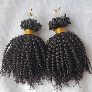 Extensiones de cabello humano para mujer, cabello negro rizado de doble estiramiento, 100% virgen, venta al por mayor, 12A - Product Image 1