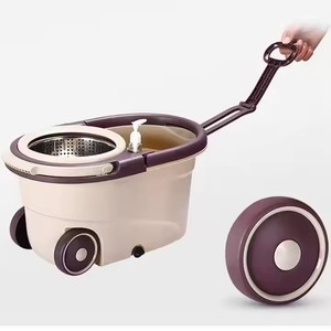<span class=keywords><strong>Seau</strong></span> de vadrouille rotative à 360 degrés pour nettoyer la maison avec deux têtes de vadrouille et <span class=keywords><strong>seau</strong></span> avec ensemble d'essoreuse - Product Image 4