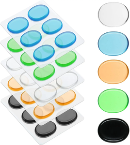 Gels pour batterie, Gels Moon pour batterie, Pads de silencieux pour le contrôle du son, Amortisseurs souples transparents en silicone non toxique pour caisse claire, toms et cymbales - Product Image 3