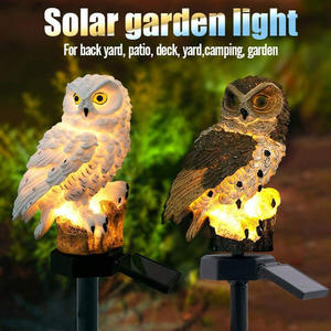 Luz solar para césped con forma de búho, luz LED decorativa para exteriores, resistente al agua, montada en el suelo para jardín y patio - Product Image 4