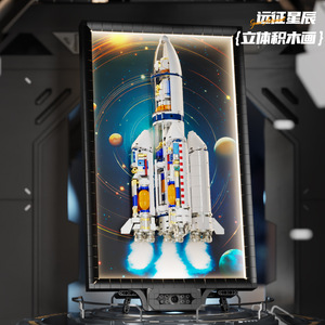 Chaobao Renren 7616 ABS Plastic Carrier Rocket Assembly Blocks Space Model 800+ Pieces for Teenagers (7-14 Years Old) - Product Image 2