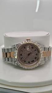 Elegante Reloj de Plata con Moissanita de Alta Calidad, Reloj de Pulsera de Moda, Estilo Joyería Brillante para Mujeres y Hombres, para Fiestas y Uso Diario - Product Image 2
