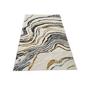 Alfombra Adiva de Turquía, Moderna, Afelpada, de 3mm, de Poliéster, Hecha a Máquina, Resistente a las Manchas, con Diseño de Rompecabezas Cuadrado, para Sala de Estar - Product Image 1