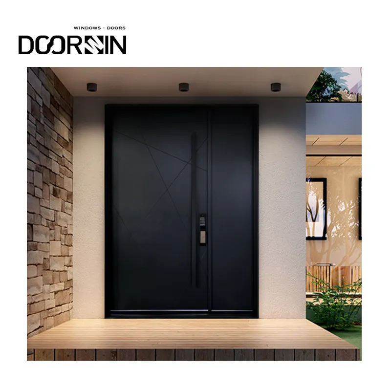 Hot Sale Popular Direct Factory Wooden Entrace Door Super Quality Soundproof Security Modern Front Entry Doors