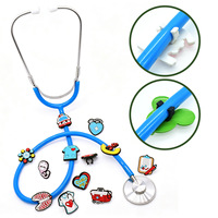 Clip décoratif en PVC souple de style médical pour stéthoscope d'infirmière, petit accessoire de vente en gros