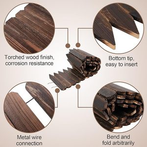 Courtyards Planting Fence <strong>Wood</strong> Garden <strong>Edging</strong> <strong>Border</strong> for Decorative Landscape <strong>Border</strong> <strong>Edging</strong> - Product Image 4