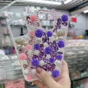 Sang Trọng Lấp Lánh 3D Kim Cương Handmade Loạt Đối Với <span class=keywords><strong>iPhone</strong></span> 6 7 8 11 12 13 14 15 16 17 Không Khí Cộng Với Pro XS Max Điện Thoại Di Động Trường Hợp - Product Image 3