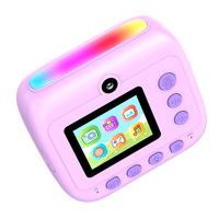 Kamera Instan Edukasi Anak 1080P HD Sensor CMOS Lensa Ganda Permainan Puzzle Lampu Warna-warni Layar Mini 2.0" Baterai Isi Ulang