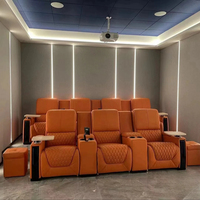 Canapé de cinéma maison personnalisé en cuir, siège inclinable, sièges VIP électriques, fauteuil inclinable électrique