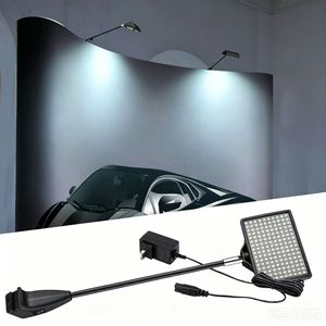 Lumière d'exposition LED à bras long DC12V 12W 6000K Lumière du jour IP44 en aluminium avec grille rapide pour affichage, adaptateur de prise UK/EU/US/AU - Product Image 3