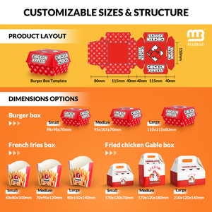 Boîte à pizza personnalisée au <span class=keywords><strong>poulet</strong></span> frit boîtes à pizza kraft à emporter sushi tranche à emporter tiroir d'emballage coréen boîte à pizza au <span class=keywords><strong>poulet</strong></span> Bbq - Product Image 4