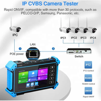 Testeur CCTV 6-en-1 4K FTTH 5 pouces IPC-5100 Plus Full 8MP IP CVI TVI AHD SDI Analogique VGA