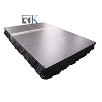 Plateforme de scène portable antidérapante en aluminium pour événements musicaux, utilisable en intérieur et en extérieur