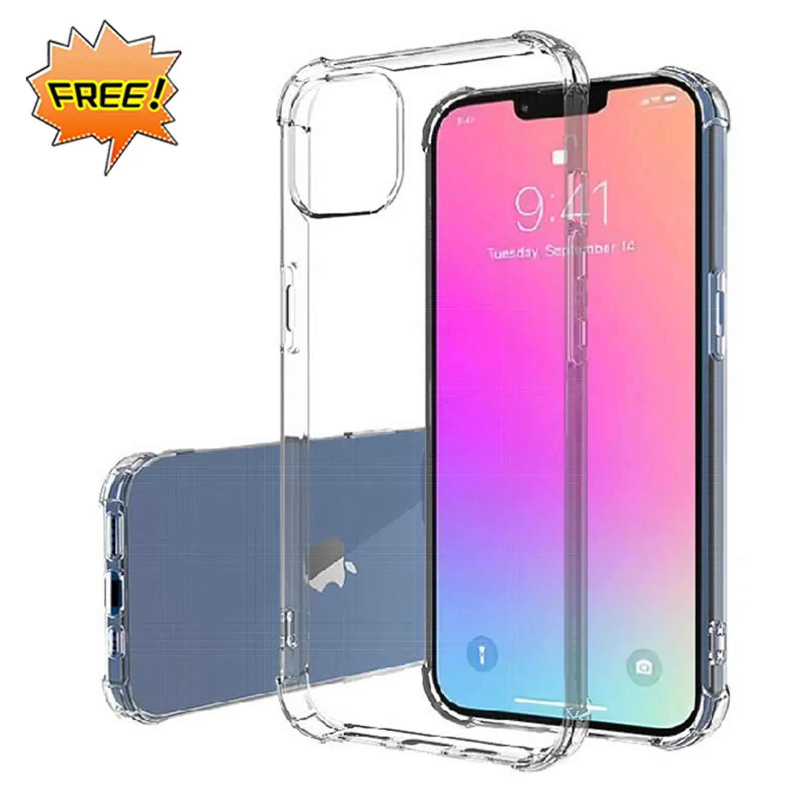 Clear Shockproof Protective Cover Shockproof Tpu Transparent Clear Mobile Cell Phone Case For iPhone 11 12 13 14 Pro Max
