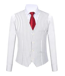 <span class=keywords><strong>Costume</strong></span> 3 pièces à fines rayures pour hommes, tenue décontractée coupe ajustée, costumes, blazer + <span class=keywords><strong>gilet</strong></span> + pantalon - Product Image 2