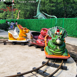 Train de dinosaures en fibre de verre pour aire de jeux pour enfants, motif dessin animé - Product Image 5