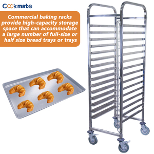 Tối Giản Bền Thép Không Gỉ Pan/Bun Pan Giá Khách Sạn & Nhà Hàng Nhà Bếp Kệ Xe Đẩy Với Thép Bánh Mì Lưu Trữ - Product Image 5