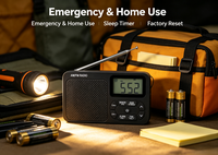 AM/FM Tragbares Digital-Taschenradio, LCD-Display ATS Auto-Scan-Radio, FM-Stereo-Kopfhörerbuchse mit Wecker & Einschlaftimer