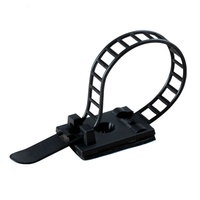 Attaches-câbles auto-adhésifs en nylon réglables, clips de gestion de câbles à bouton-poussoir, organisateur de câbles industriel, support de câbles