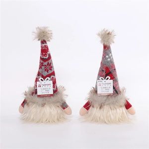 Adorable Juego de 2 Gnomos Navideños de Peluche con Luz LED Cálida y Barba Brillante, Regalo Festivo para Mesa - Product Image 1
