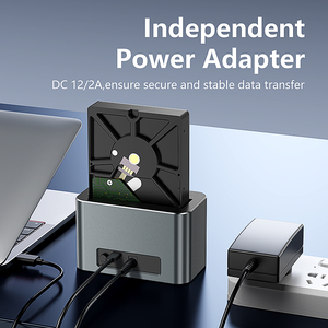 SSD <strong>HDD</strong> Enclosure Hard Drive <strong>Docking</strong> <strong>Station</strong> Type C Type-C USB-C to 2.5 3.5 SATA <strong>HDD</strong>/SSD <strong>Docking</strong> <strong>Station</strong> for 2.5/3.5 Inch - Product Image 4