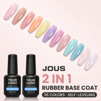 Base et Top Coat 2-en-1 en Caoutchouc Transparent 15ml, Longue Durée, Facile à Appliquer, Fournitures pour Ongles, Vente en Gros pour Salons, Marque Privée Personnalisée