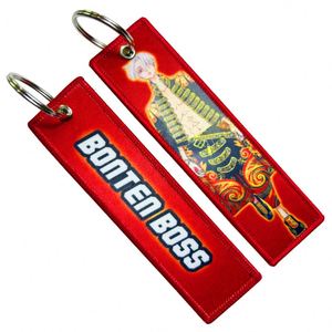 Cheap <b>Custom</b> Embroidered Heat Transfer <b>Key</b> Tag Remove Flight Sublimation Printing Keychain Keystrap - Product Image 3