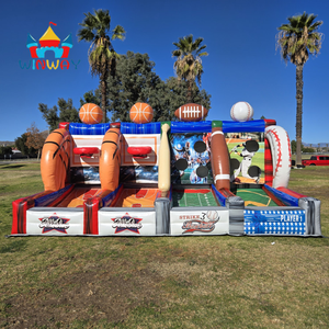 <span class=keywords><strong>Arena</strong></span> Deportiva Inflable Comercial All Star, Juego de Baloncesto y Béisbol para Interiores y Exteriores, para Diversión y Ejercicio - Product Image 1
