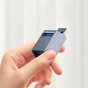 Nhà máy nóng bán Mini nhôm màu đen màu xám USB Loại C 3.0 3 cổng Hub cho Mac PC điện thoại di động