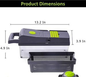 16 in 1 All in One Pro Multifunctional Manual Onion Potato Slicer Dicer Grinder Cutter Machine <b>Vegetable</b> Chopper - Product Image 3