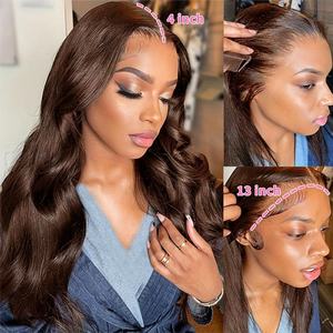 13x6 Straight Indian <b>Hair</b> Glueless Full Transparent Lace Front Wig Human <b>Hair</b>,cuticle Aligned hd Lace W' Wigs for Black Women, - Product Image 3