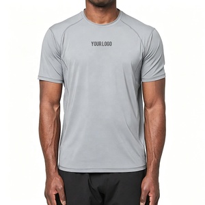 T-Shirt <span class=keywords><strong>Slim</strong></span> <span class=keywords><strong>Fit</strong></span> Personalizzata da <span class=keywords><strong>Uomo</strong></span> con Cuciture Raglan, Manica Corta, Asciugatura Rapida, Pannello Laterale in Rete Traspirante, Abbigliamento per Allenamento e Corsa - Product Image 6