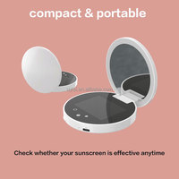 Espejo Compacto Portátil Inteligente de Doble Cara con Luz LED y Cámara UV, con Logotipo Personalizado, para Maquillaje, Protección Solar Facial Visible y Protección de la Piel
