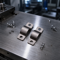 Clip de fixation métallique pour tuyaux et câbles, utilisé dans les applications industrielles, électriques, mécaniques et d'installation générale